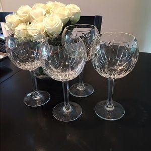 WATERFORD CRYSYAL “LOVE” Set Of 4 Balloon Goblets